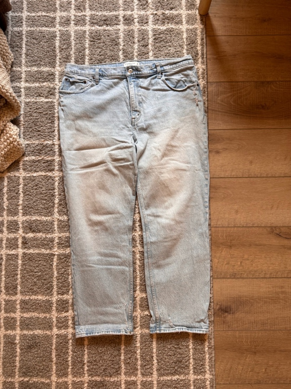 Abercrombie & Fitch Light Wash Straight-Leg Jeans